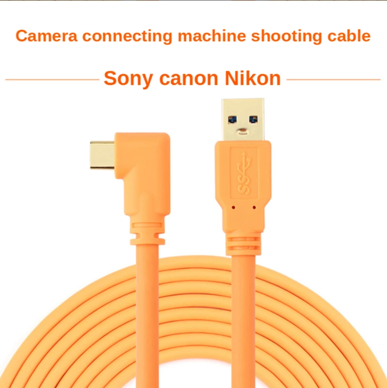 

Type-c To USB3.0 10m Usb3.0type-c Camera Cable Elbow Digital Camera with Camera Line Usb3.0 Data Cable for Nikon Canon Sony