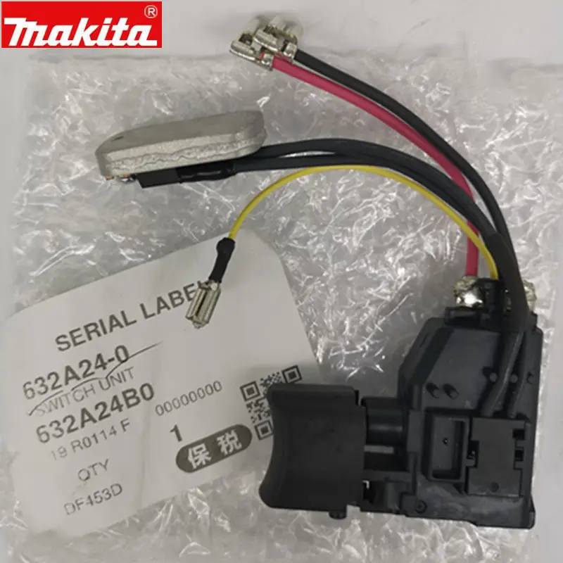 MAKITA 632A24-0 Switch for DHP343 DDF343 BHP343 632A23-2 DHP453 DHP453RFE DF453D DDF453RFE DDF453 DDF343 6506751 BHP453 BDF453