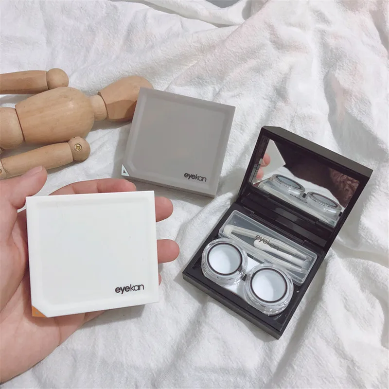 Ins Magnetic Induction Contact Lens Case With Mirror Elegant Lens Container Storage Box Gift Lenses Travel Set