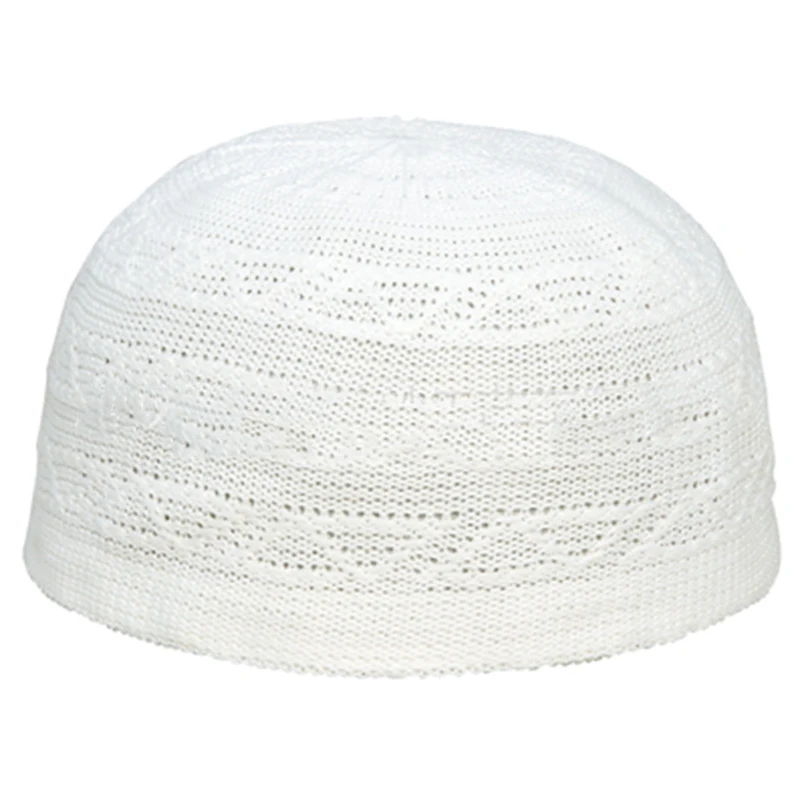 Casquette en coton pour hommes, chapeau de prière islamique musulman, tricot, couvre-chef, nouveau