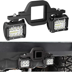 Universal Offroad Car Tow Hitch Mount Bracket Rear Bumper 4Inch LED Work Light Bar Lamp Holder Truck Auto SUV 4WD