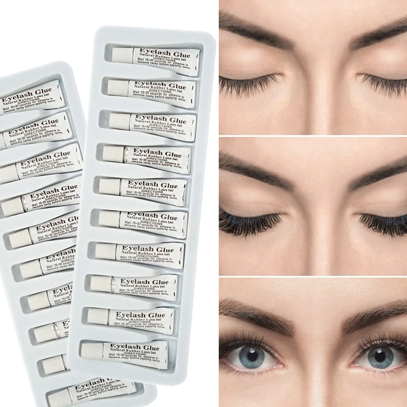 Lot de 1 à 10 Colle à Faux Cils, Transparent, Blanc, Multifonctionnel, Étanche, Longue Durée, Accessoires Cosmétique