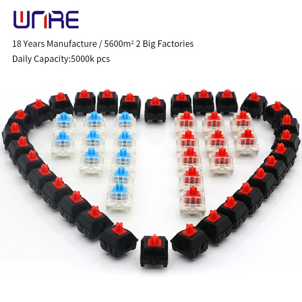 Mechanical Keyboard Switch Black/Red/Blue 3-pin Silent Tactile Button 55GF SMD Game Compatible MX Computer Accessory Switch