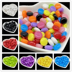 50 pcs 11.5mm Oval Shape Acrylic Beads Spacer Loose Bead For Jewelry Making Accessory DIY