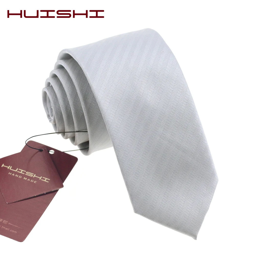 Huishi-gravata clássica listrada para homens, 6cm, laço de pescoço, moda masculina, 8cm, acessório de casamento, presente