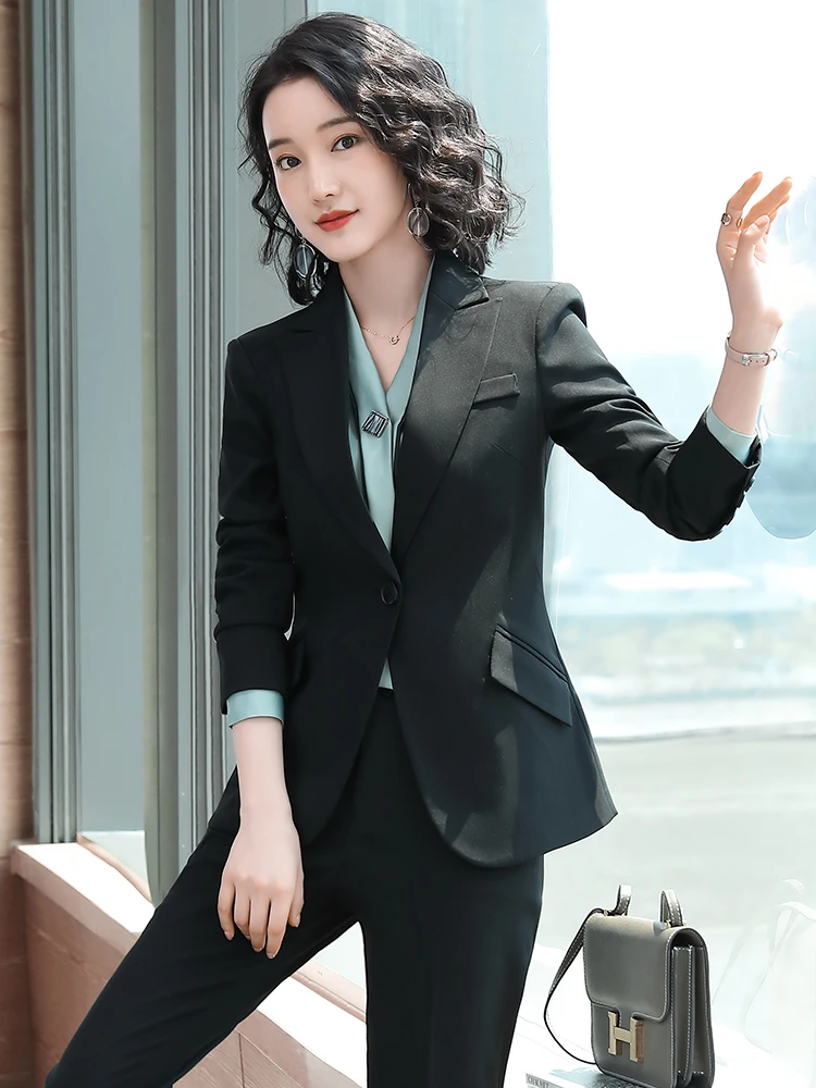 Blazer Femme élégant Uni - Tailleur Classique Manches Longues, Pour Bureau, Soirées Ou Décontracté