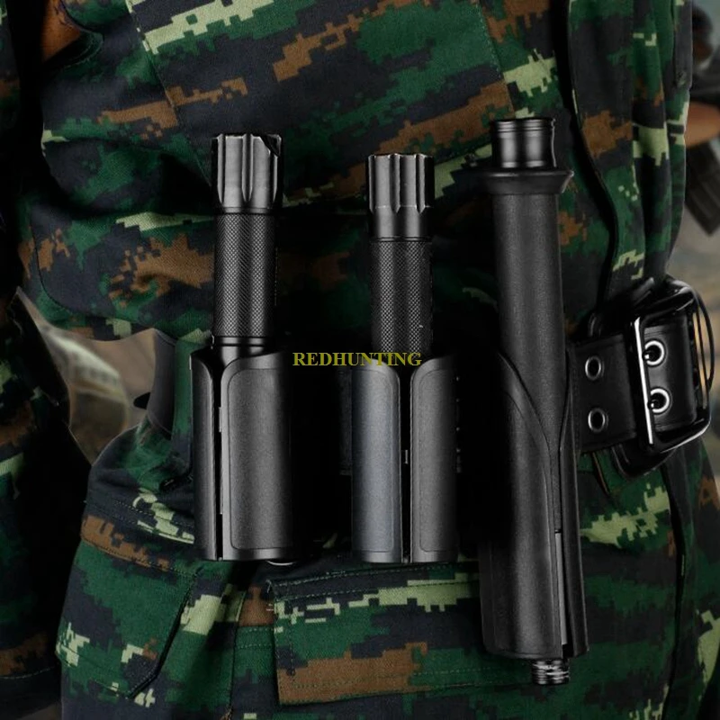 Hunting Security Accessories Tactical Baton Holster Spray Pouch Flashlight Pouch for Hunting Airsoft PistolHandgun Pouch Case