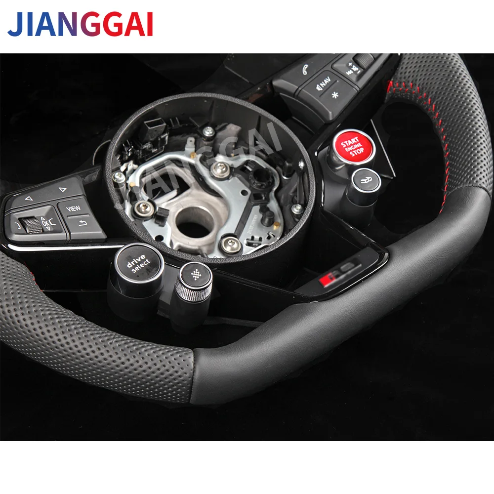 Car Steering Wheel Fit For All Audi R8 TTS TT 2010-2021 A3 A4 A5 A7 RS3 S4 Models Start Buttons Sport Wheel Custom Racing Wheel