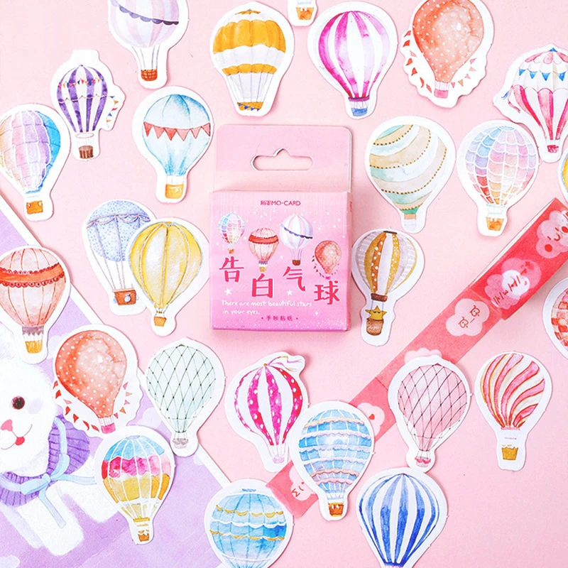 

46Pcs Confession Balloon Stickers Set Decorative Stationery Stickers Scrapbooking DIY Diary Album Stick Lable