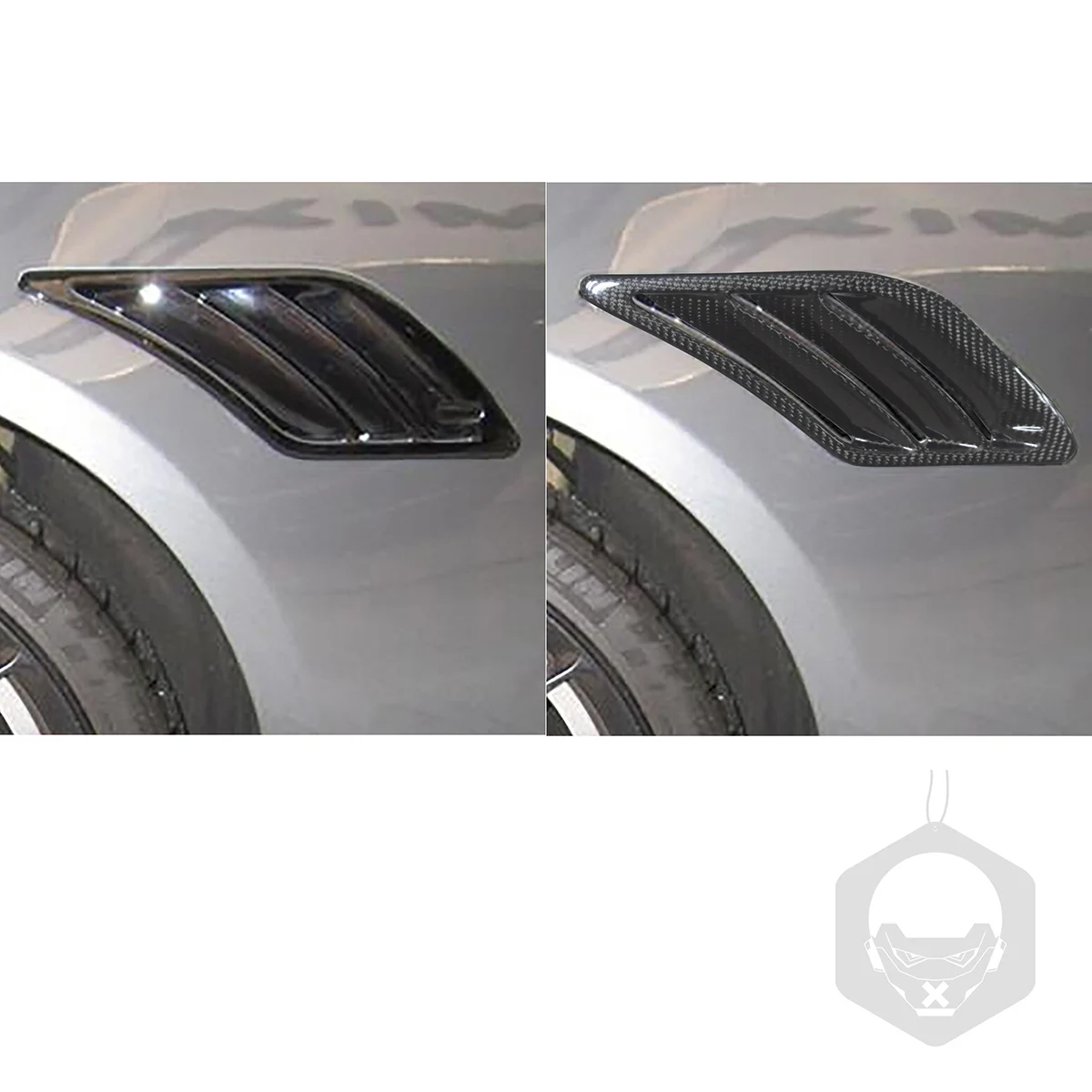 2PCS LHD RHD Car Styling Real Carbon Fiber Side Fender Fin Vent Trim Cover Stiker For Audi A5 B8 2005-2009 Exterior Moulding