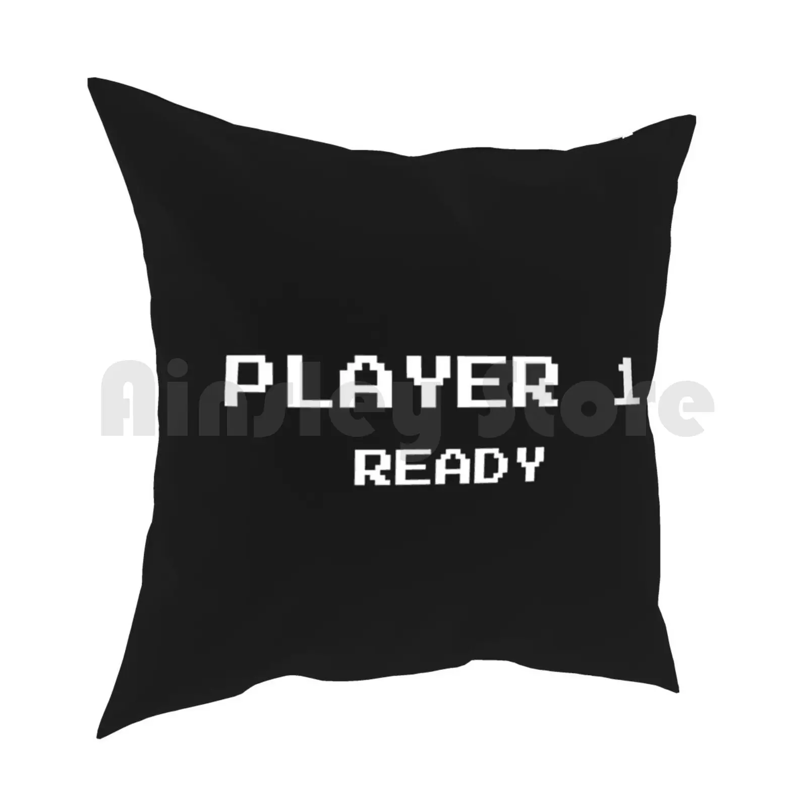 Player 1 Ready Pillow Case Printed Home Soft Throw Pillow Gamers Gamer Game Games Gaming Nerd Geek Geeks Video Computer