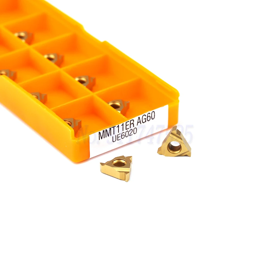 10Pcs MMT11IR AG55 AG60 MMT11ER AG55 AG60 US735 UE6020 VP15TF Carbide Blade Thread Turning Tool CNC Lathe Tool Turning Insert