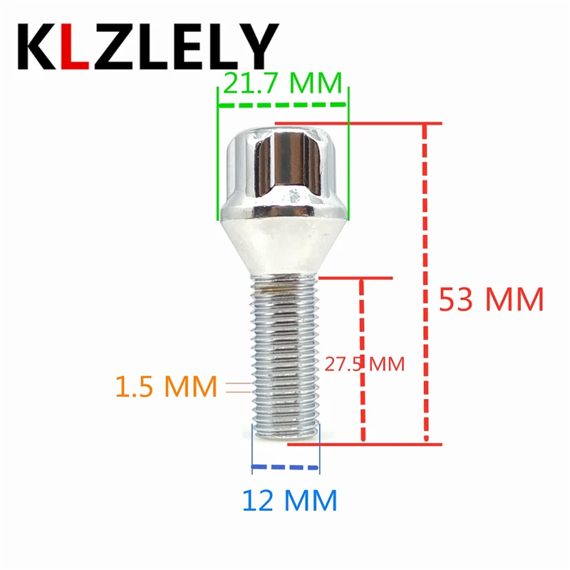 1 SET M12 1.5 Wheel Lock Bolt Tires Anti-theft Screws Nut For BMW E39 E46 Z8 E52 Z4 E85 E60 E61 E62 E63 E64