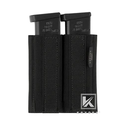 KRYDEX Pistol Double Magazine Insert Pouch For Micro Fight MK3 MK4 Chest Rig Spiritus Style Elastic Built-in Magazine Holder BK