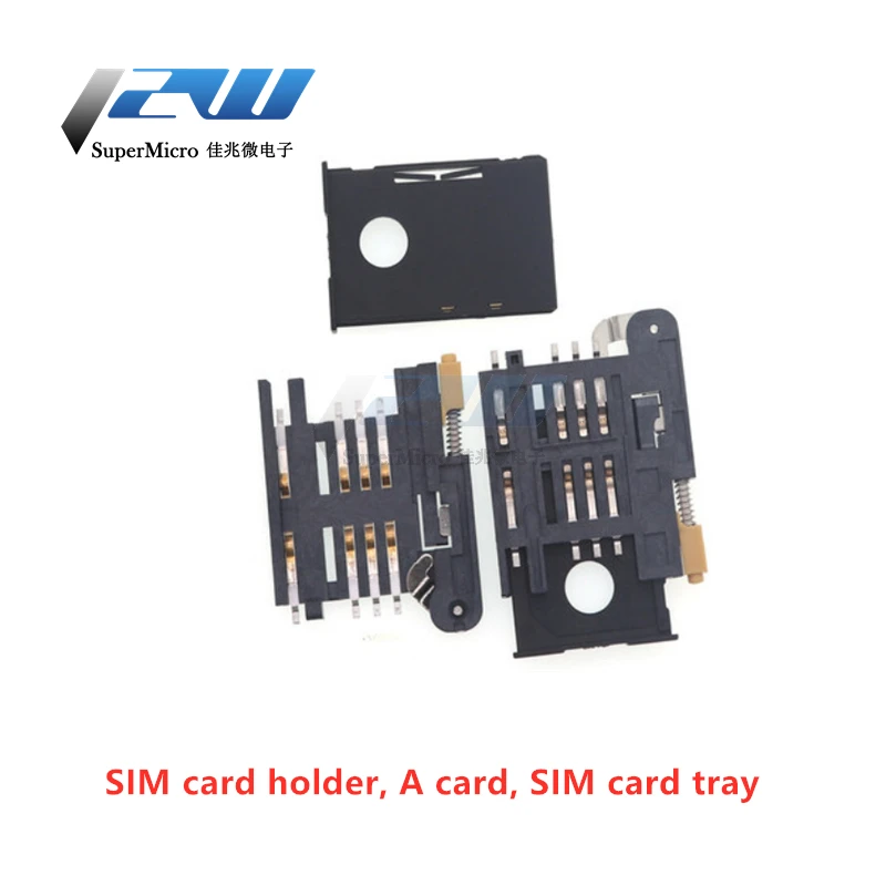 SD / MINI / TF / SIM / NANO / MICRO Card Holder Card Slot Card Tray Size / Length Body with Self-elastic Type (5 Pcs / Lot) 1/2