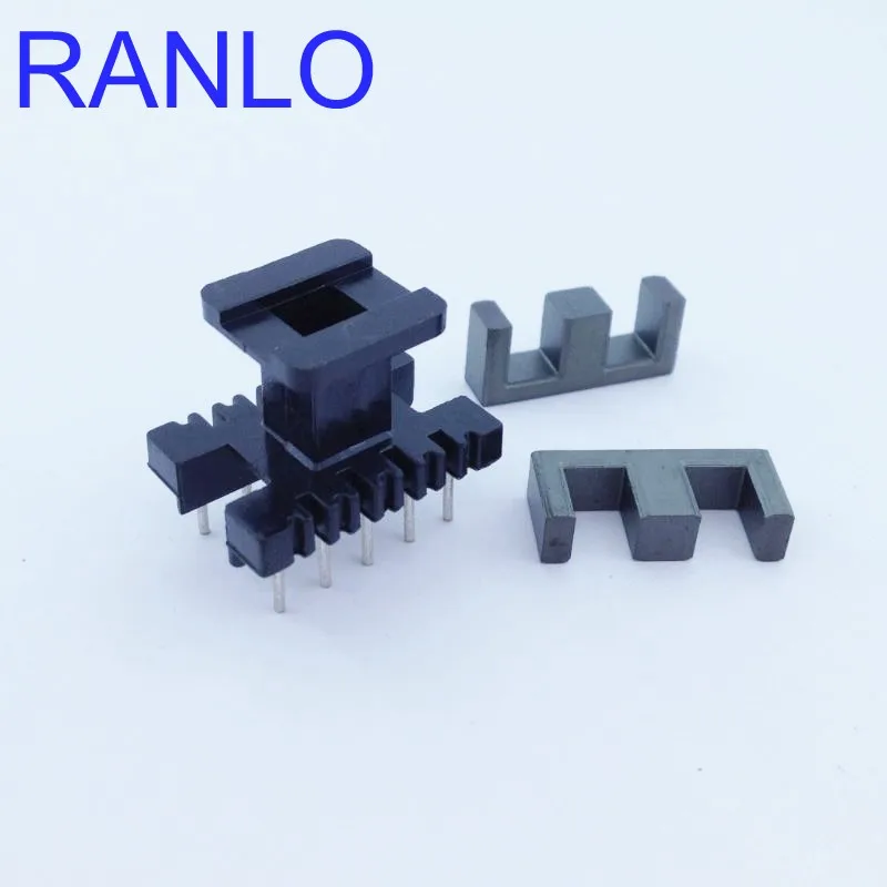 10Sets/lot EE19 EI19 Vertical 5+5pin Transformer Bobbin Coilformer PC40 Ferrite Core  Row Pitch 13mm