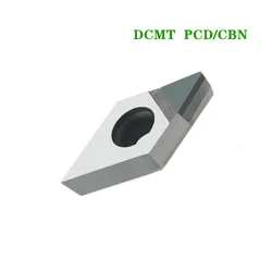 1PC DCMT070202 DCMT070204 DCMT11T302 DCMT11T304 DCMT11T308 Diamond Inserts PCD CBN DCMT Blade CNC Lathe Cutter Turning Tools