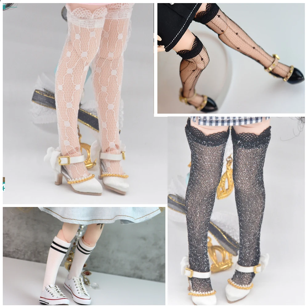 Fits 28-30cm Blyth Azone OB22 OB24 Doll socks accessories Fashion jacquard socks Netted stockings