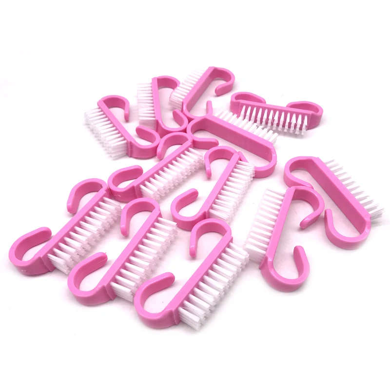 10pcs/lot Nail Art Cleaning Nail Brush Tools For Manicure Pedicure Pink Clean Care Soft Remove Dust Nail Brushes Set Makeup Pink