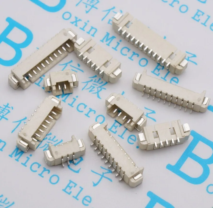 100PCS/Lot 1.25mm Horizontal SMD Pitch Connector JST SMT 1.25 Pin Header Jack 2P/3P/4P/5P/6P/7P/8P/9P/10P/11P/12P