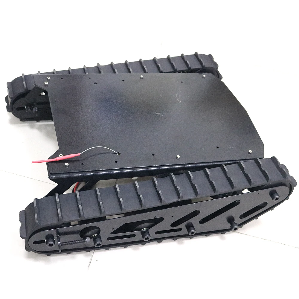 WIFI/ BT/ PS2 Control T007 Tank Chassis 15kg Heavy Load Rubber Track Tank Chassis 12V/24V With Big Load Control Kit Arduino