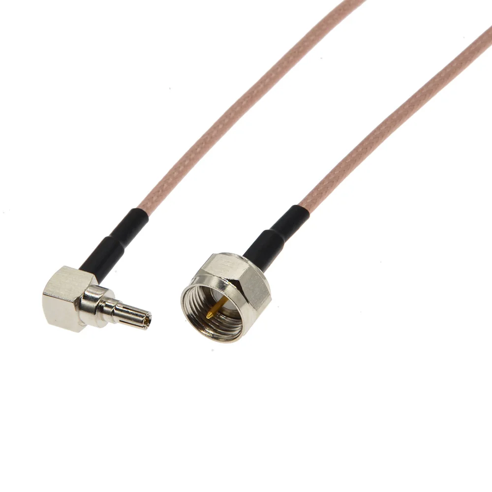 Cabo extensor de antena 2 argolas, conector macho para crc9, antena de extensão 3g