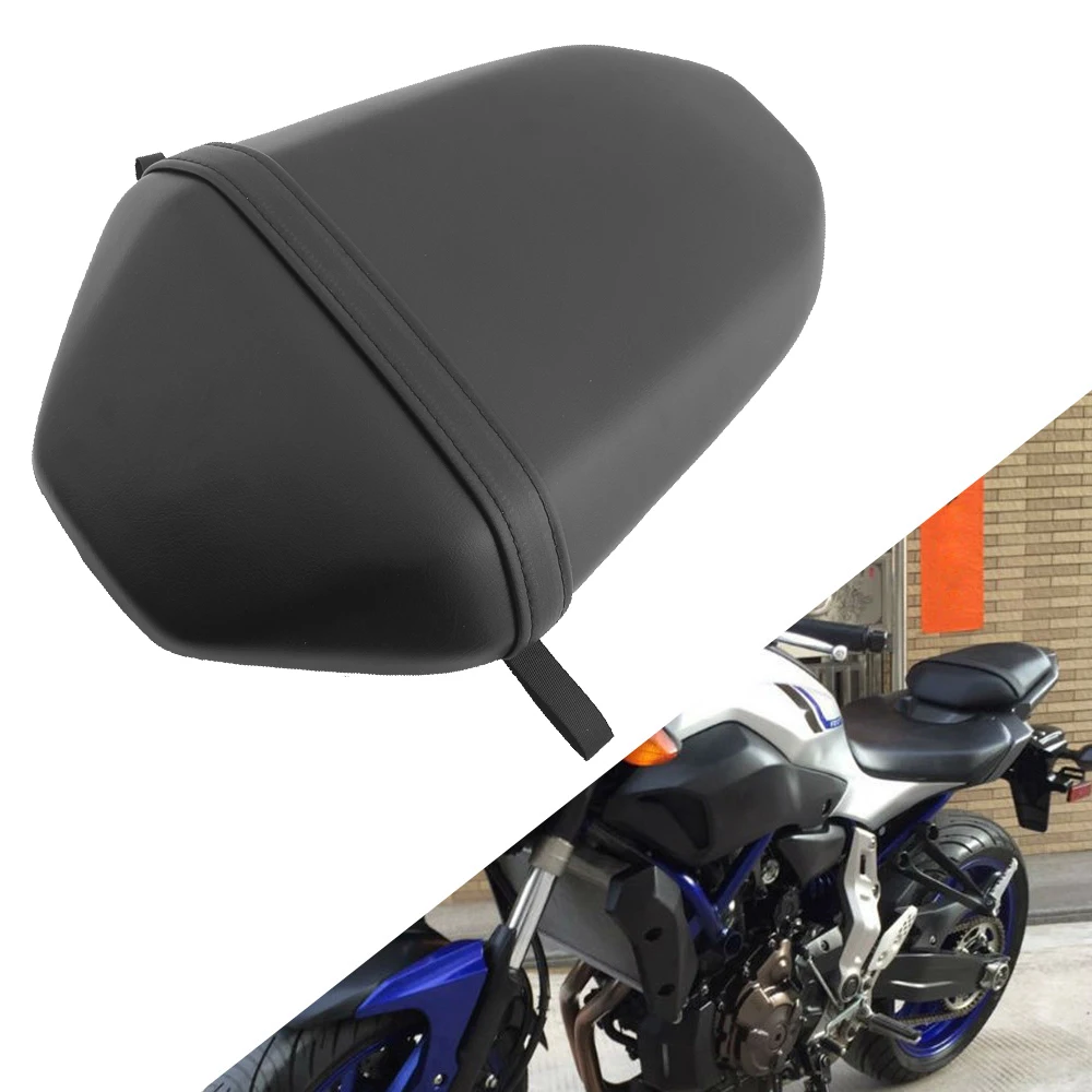 

Motorcycle Accessories Black PU Leather Cushion Rear Pillion Passenger Seat For Yamaha MT-07 MT07 2018 2019 2020 2021