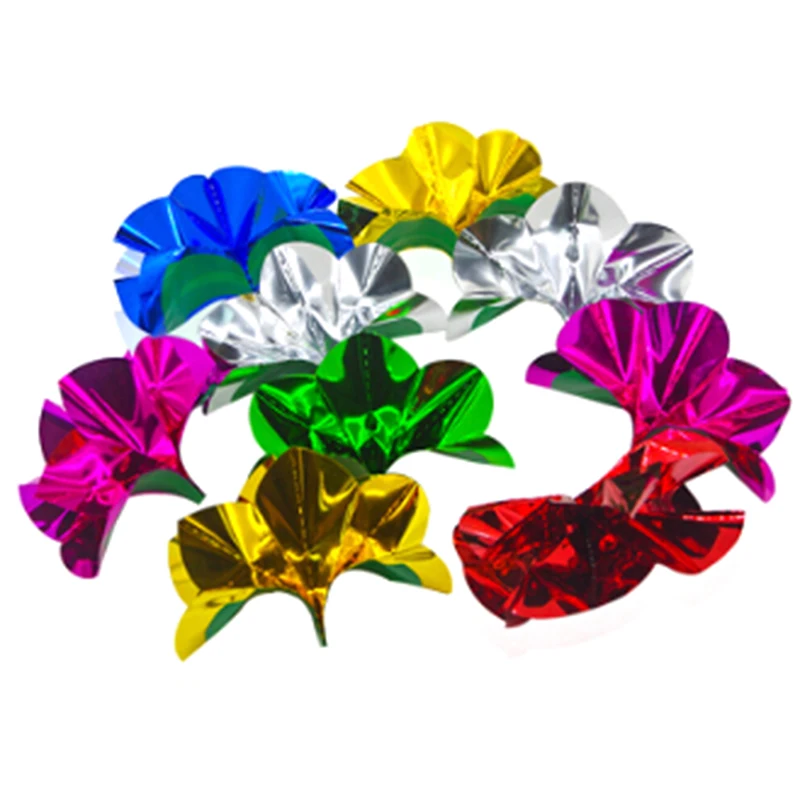 9 Pcs/Set Flower From Empty Hand Magic Trick PVC Sequins Appearing Paper Flower Close Up Stage Magic Illusion Props