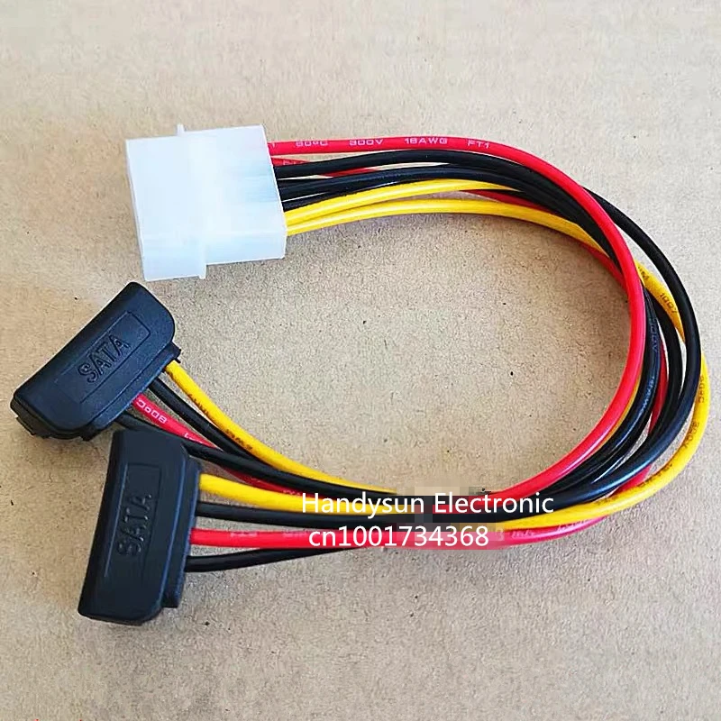 4Pin IDE Male Molex Ke 90 Derajat 2 Female Serial ATA SATA Dual 15pin Ke 4pin Y Splitter Adapter Hard Drive Power Supply Cable