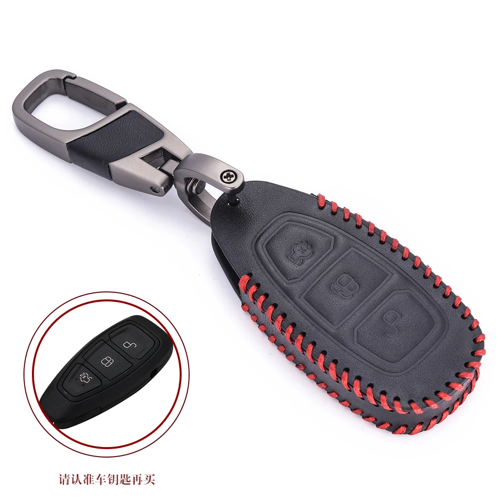 Carbon Cover For Ford Fiesta Focus 3 4 Mondeo Ecosport Kuga Focus ST Car Key Smart Remote Key Case Fob