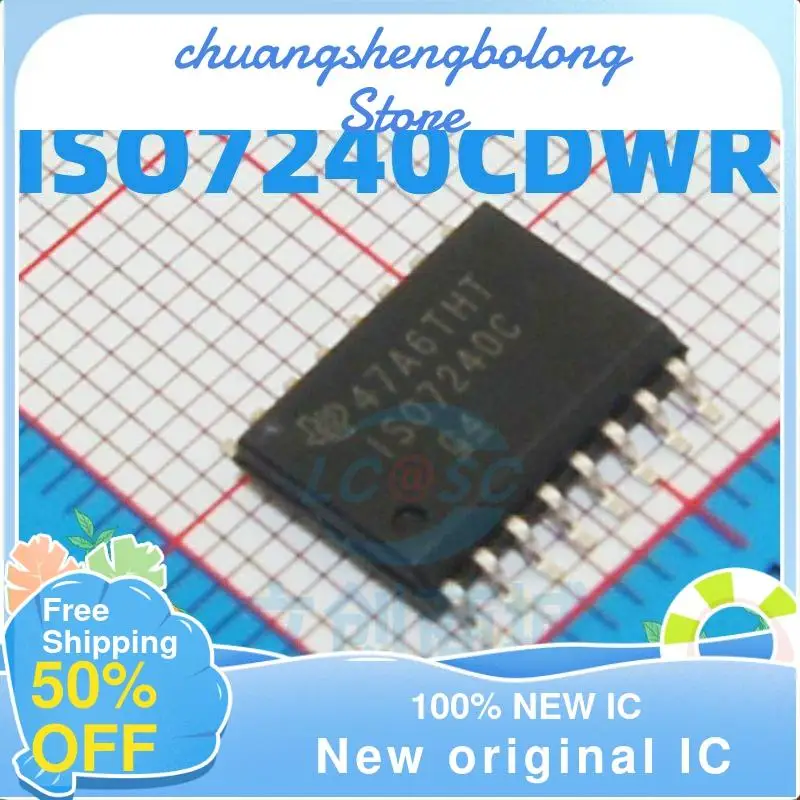 

3PCS ISO7240CDWR ISO7240C SOP-16 New original IC Digital Isolation Chip