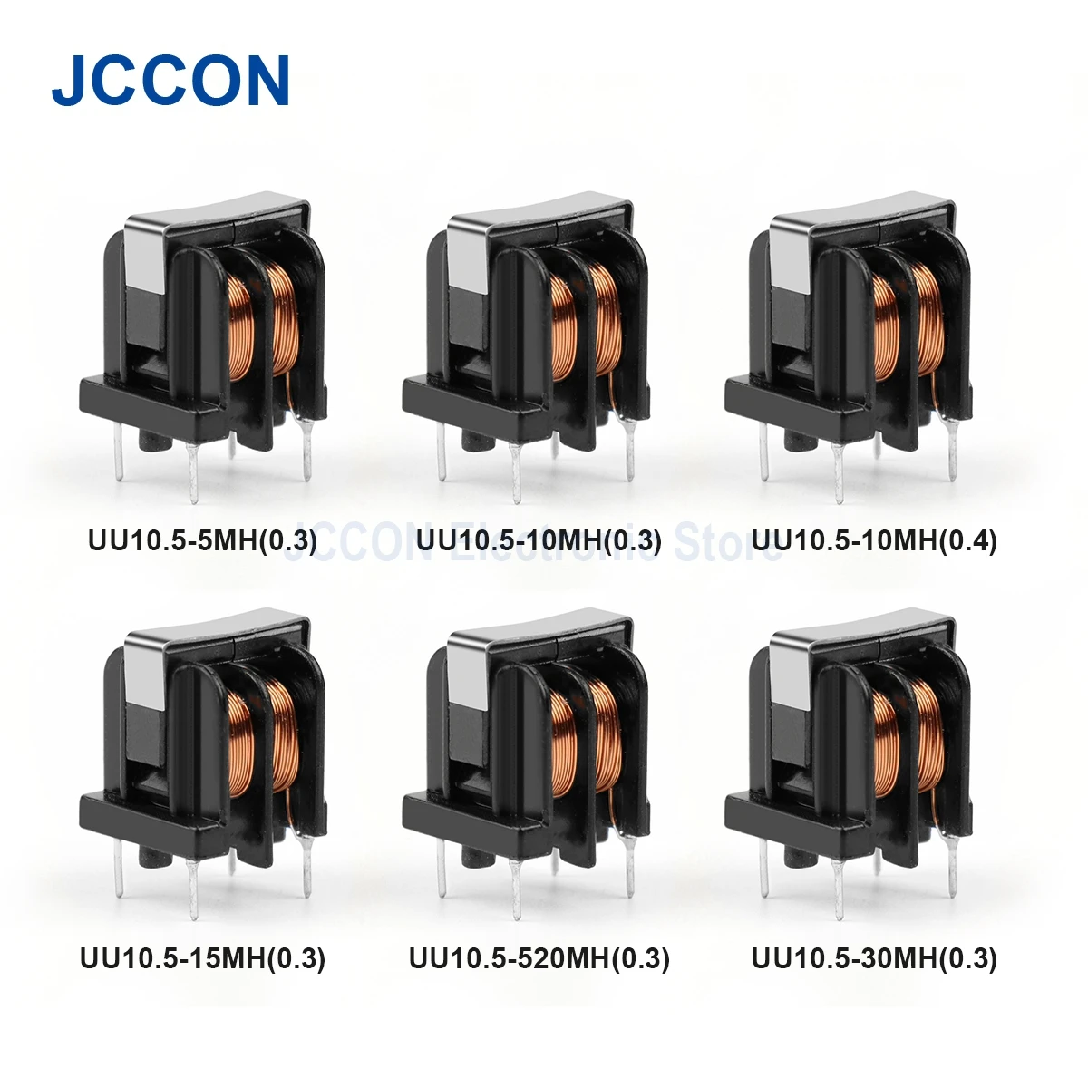 20Pcs UU9.8 UU10.5 Common Mode Choke Inductor 5mH 10mH 15mH 20mH 25mH 30mH 40mH 50mH For Filter Inductance Pitch 17x12mm19x17mm