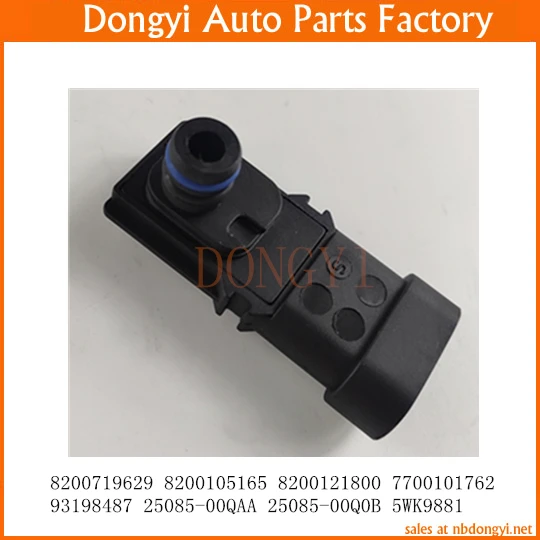 

Intake Manifold Pressure MAP Sensor OE No. 8200719629 8200105165 8200121800 7700101762 93198487 25085-00QAA 25085-00Q0B 5WK9881