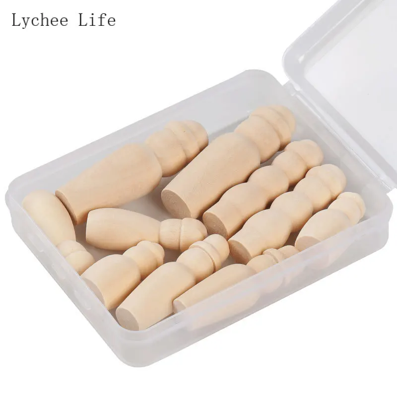 Lychee Life – poupées en bois inachevé, pièces/ensemble pièces, ensemble familial artisanal, accessoires faits à la main, figurines, corps, décoration de maison