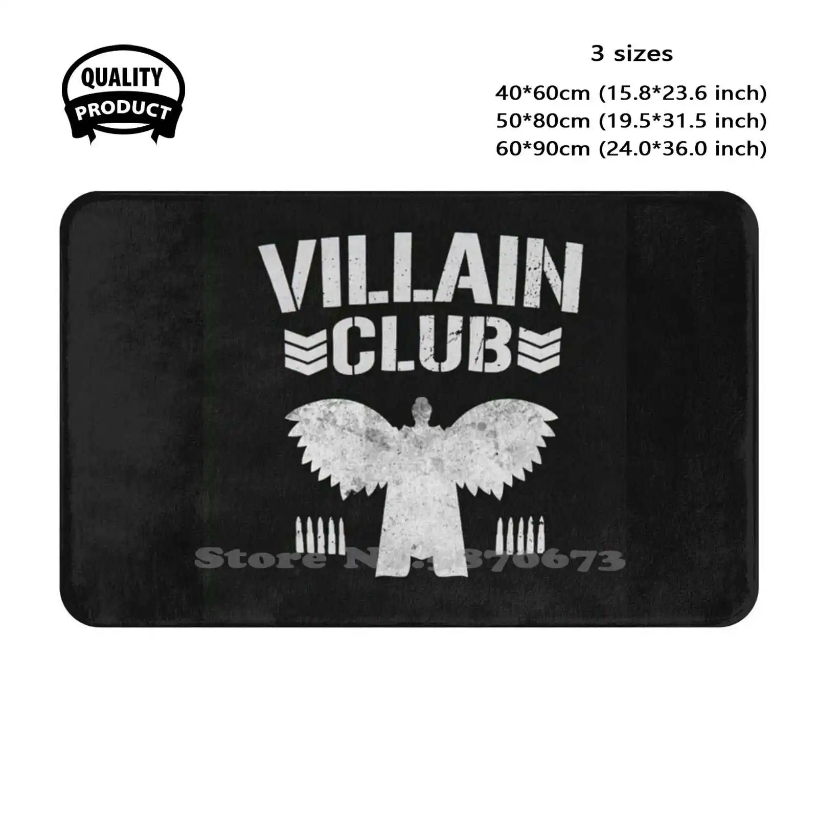 Villain Club Alt Soft Cushion Home Carpet Door Mat Car Rug Orange Cassidy Freshly Squeezed Aew Wwf Wrestling Sports Young Kenny