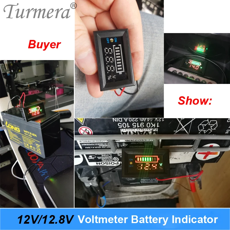 10S 12S 36V Lithium Lifepo4 Batterij Indicator Voltmeter Display Met Schakelaar Batterij Voor 36V 42V E-Bike En E-Scooter Gebruik