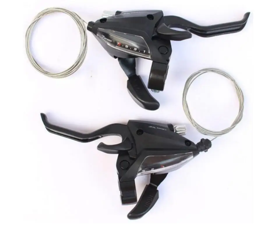 2 pairs Bicycle Derailleur 3 x 7/8 Speed Shift Lever & Brake Lever Conjoined DIP 21-Speed MTB Mountain Bike Shifter EF500