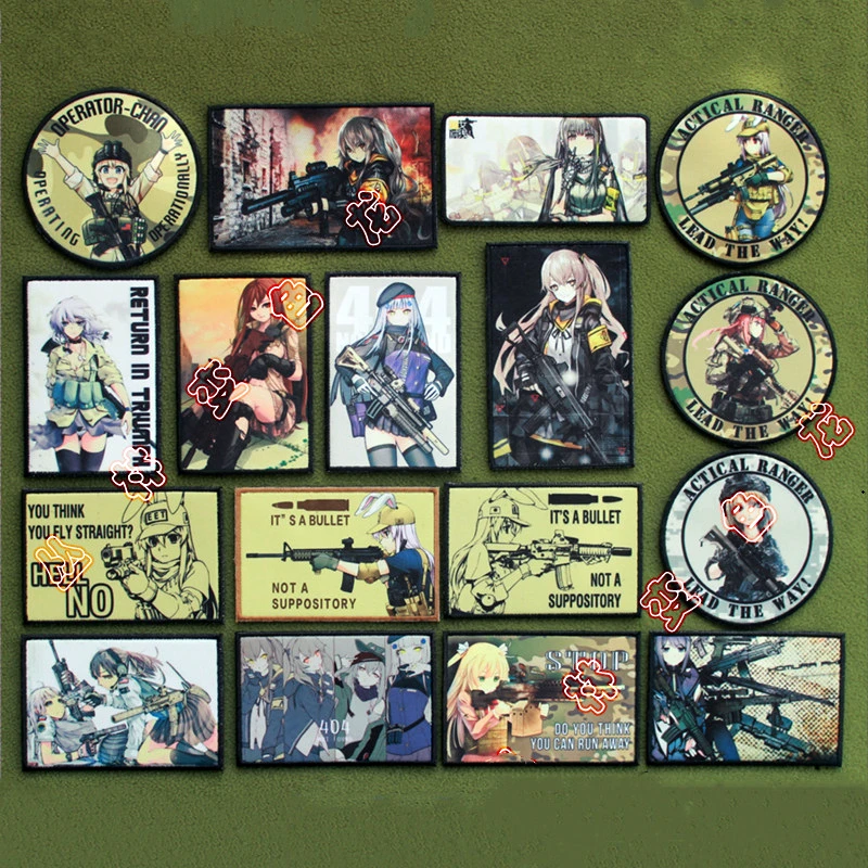 Girlish Frontline Patch Game Griffon Sexy Beautiful Girls Armband Badge Tactical Costume Accessories Cosplay Prop 404 Squad