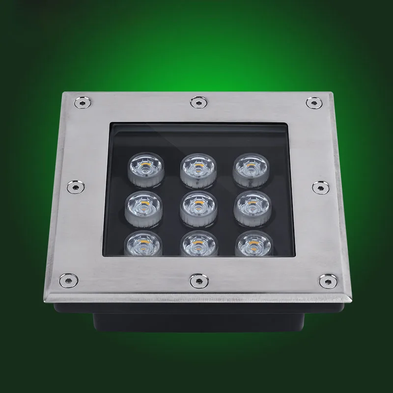 

LED Underground Light 3W 4W 5W 6W 9W 12W 16W 24W 36W Square ground Lamps DC12V or 85-265VAC IP67 Buried Floor Landscape Lamp