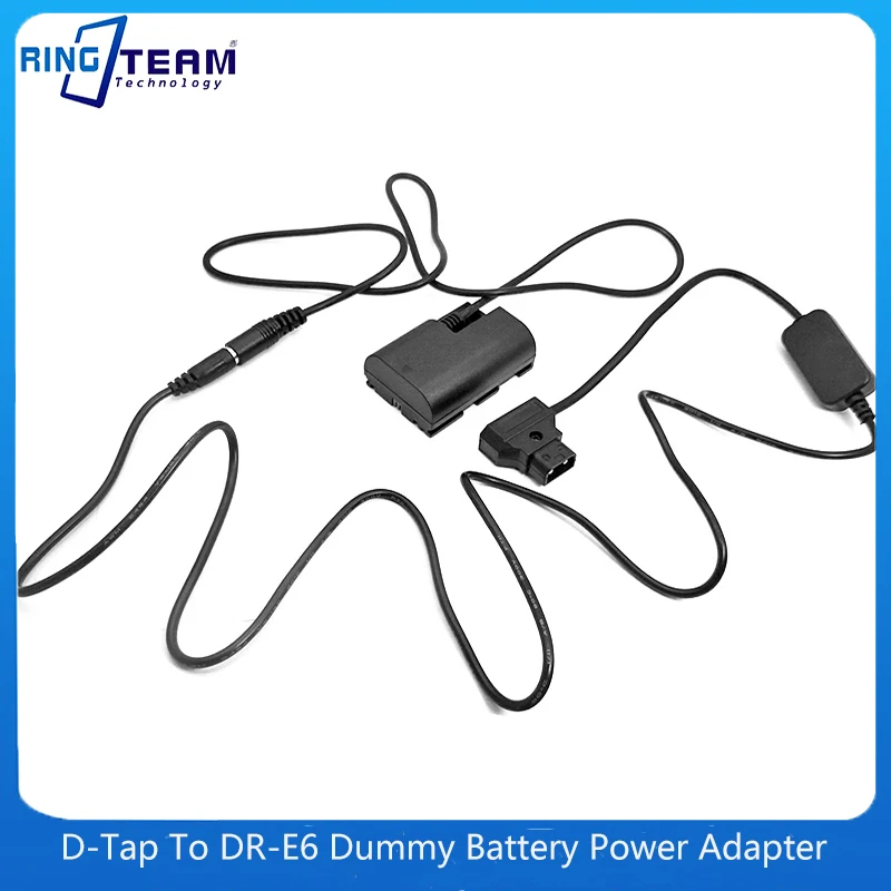 

D-Tap Power Cable + DR-E6 DC Coupler For Canon EOS 5D Mark II III 5D2 5D3 6D 60D 7D Digital SLR Cameras