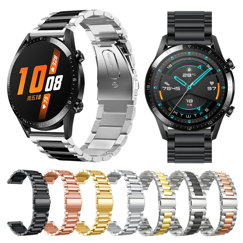 Metal Wrist Strap For HUAWEI WATCH GT 2 46mm 42mm/GT Active Band Bracelet for HONOR Magic Replaceable accessories Watchbands