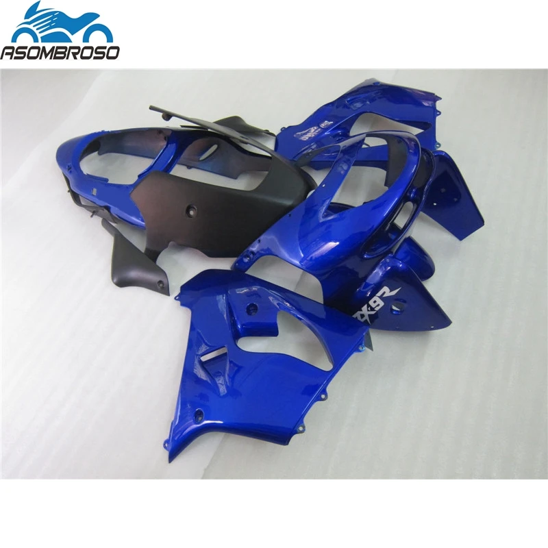 

Custom Paint Injection Motorcycle parts for Kawasaki Ninja ZX9R fairing kit 1998-1999 blue black fairing set zx9r 98 99 YF45