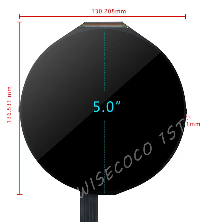 Imagem -05 - Polegada Círculo Tela Lcd Round Display Fhd 1080*1080 Mipi Placa de Motorista 1080p Ips Tft Painel 5