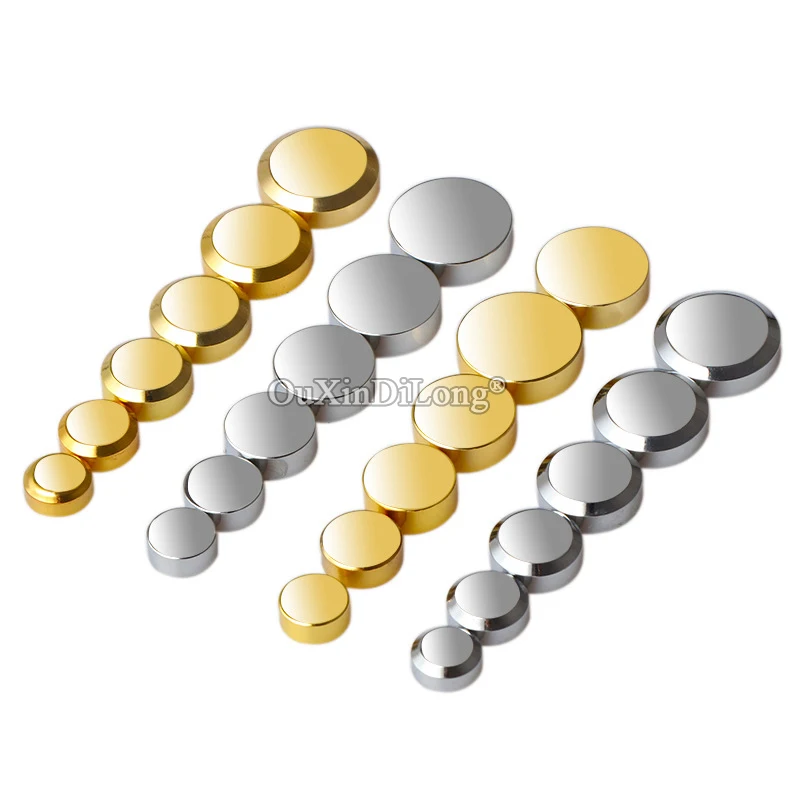 

Top Luxury 100PCS Pure Brass Advertising Nails Screws Acrylic Billboard Sign Glass Mirror Nails Chromed Decorative Caps Durable