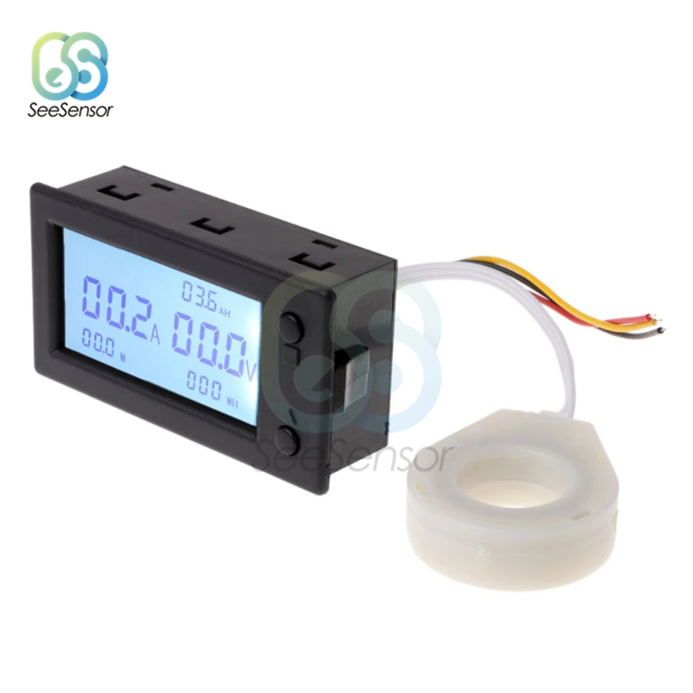 DC 300V 400A 200A 100A 50A LCD Battery Monitor Digital Voltmeter Ammeter Battery Capacity Coulometer Power watt-hour Hall Sensor