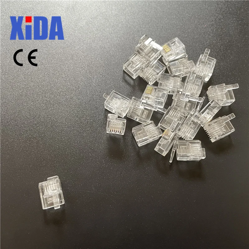 RJ11 RJ12 Connector 6P6C Left Buckle Cable Plug, Right Buckle Cable Plug, DIY EV3 NXT Cable Plug Crystal Head