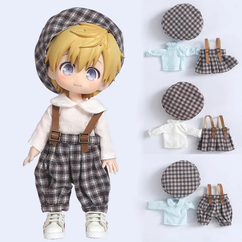 Obitsu 11 Hoodie, OB11 Costume Sun Protection Jacket, Spacesuit Clothes With Checkered pattern For ob11 Molly, gsc, 1/12bjd Doll