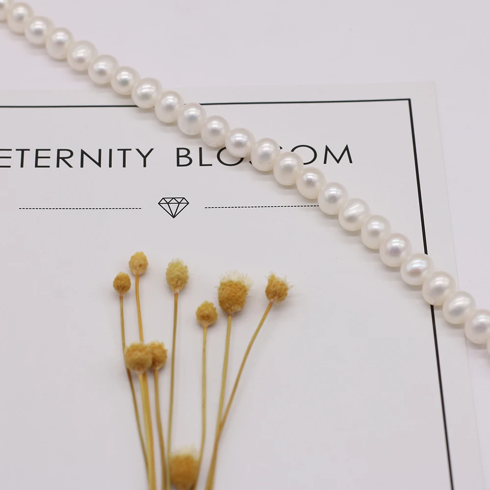 Real Natural Freshwater Pearl Beads Nearly Round Loose Pearls Bead For DIY Charm Bracelet Necklace Jewelry Accessories Making