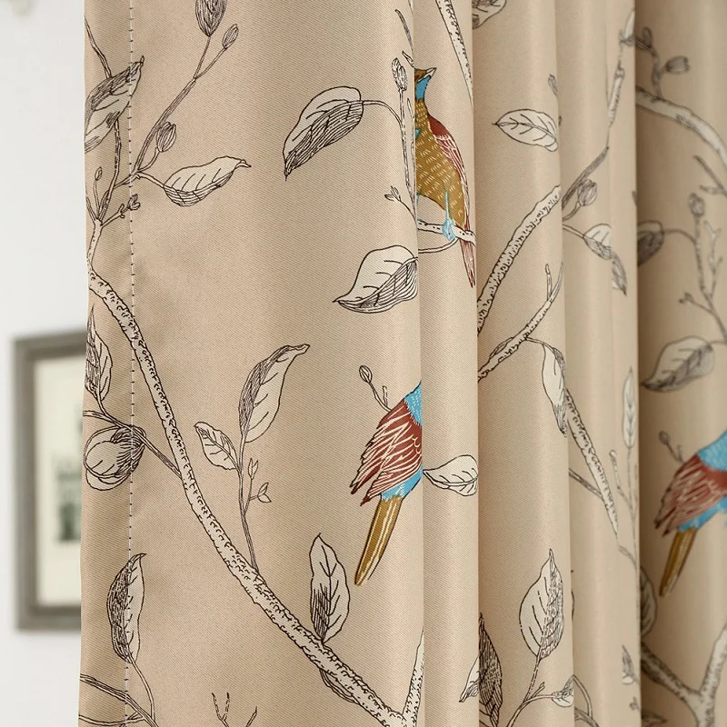 

Birds Pattern Blackout Curtains For Living Room Bedroom Children's Room Decorative Window Treatment Curtain Tulle Drape