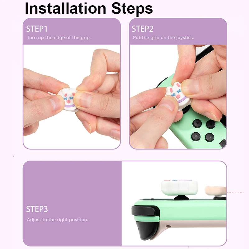 لطيف الحيوان القط متحكم الأصابع xbox one قبضة المقود كاب الغطاء الواقي لنينتندو التبديل NS لايت الفرح يخدع تحكم Thumbstick حالة